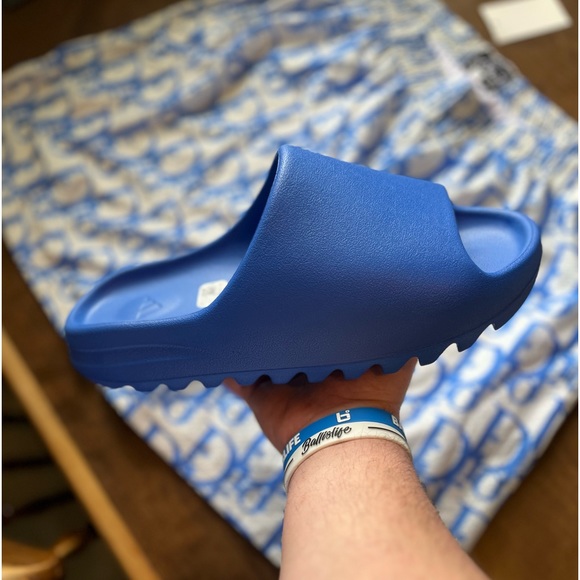 Yeezy Other - Yeezy Slides Size 11DS Rare Color-way ID4133 is the style code AZURE Blue 🚢💨